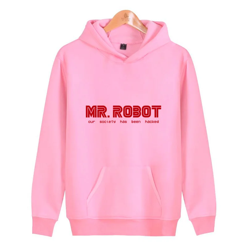 Мужские толстовки с капюшоном mr robot повседневные пуловеры длинным рукавом