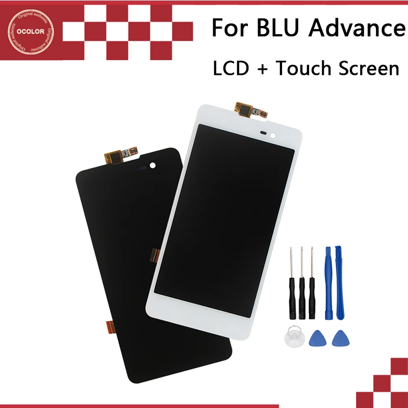 

ocolor For BLU Advance 5.0 LCD Display and Touch Screen Assembly Repair Part 5.0 inch Accessories For BLU Advance With Tools