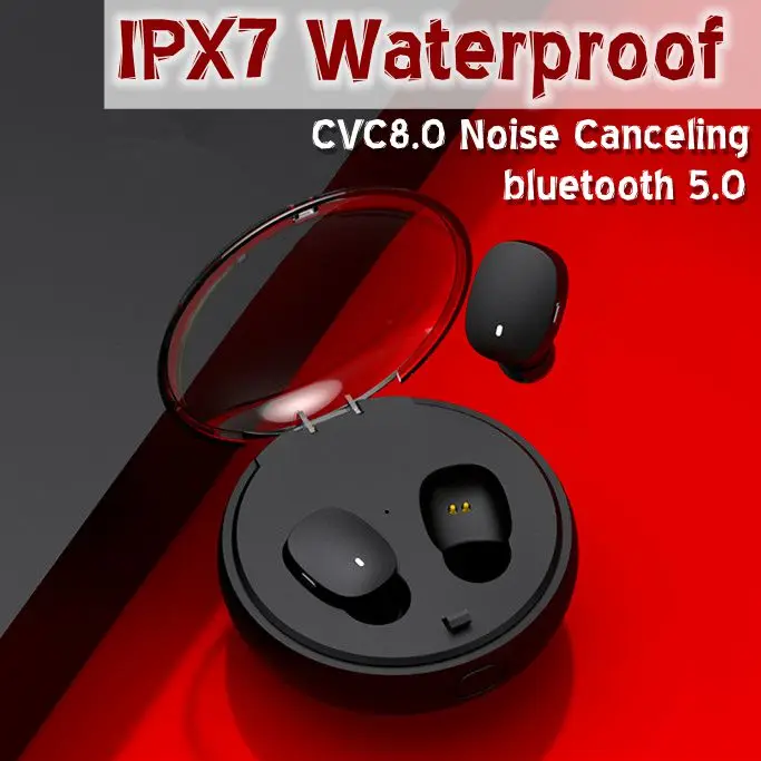 

bluetooth 5.0 Earphones TWS Wireless Earphone Waterproof IPX7 Handsfree CVC 8.0 4D-HiFi Sports Earbuds Gaming Headset Phone