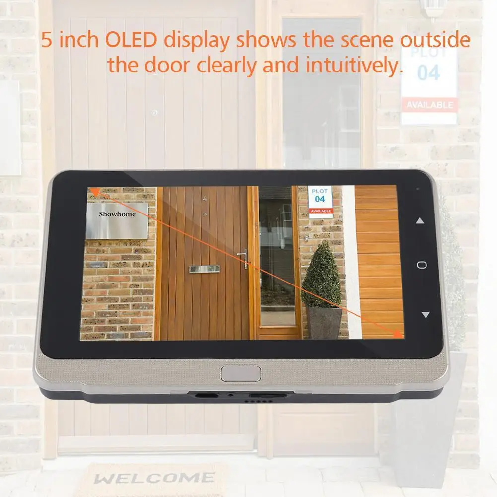  5.0 Inches OLED Display Color Screen Doorbell Viewer Digital Door Peephole Viewer Camera Door Eye V