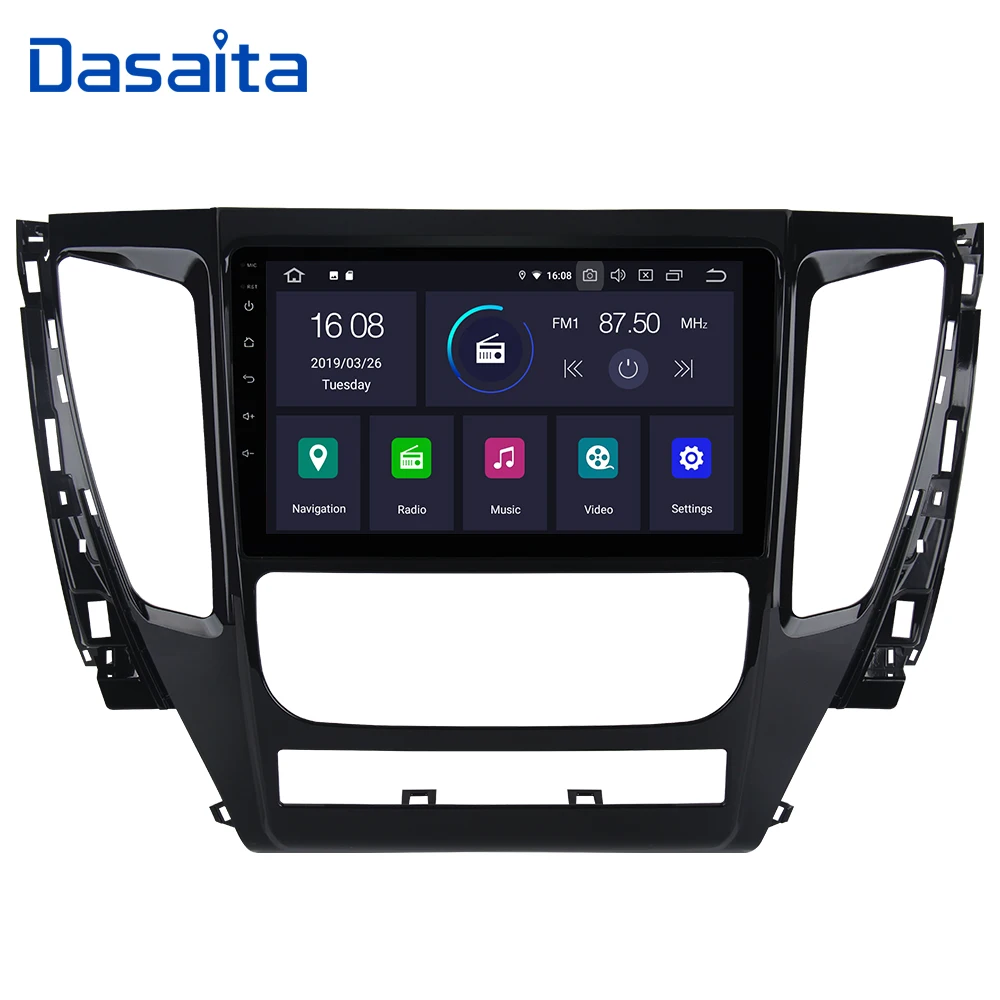 

Dasaita 9" Car 1 Din Touch Screen Android 9.0 GPS Navigation for Mitsubishi Pajero Sport 2017 Car Stereo Multimedia