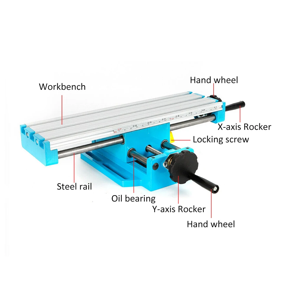 Миниатюрный прецизионный мини многофункциональный стол скамейка тиски сверлильный стенд фрезерный станок с перекрестной поддержкой позиционирования инструмент