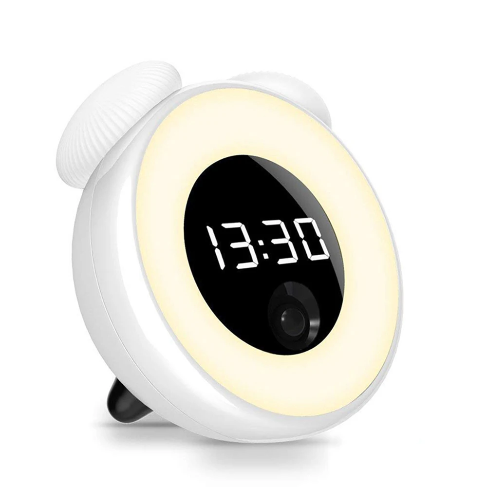 Alarm Clock Kids, Rechargeable Digtal Alarm Clock Snooze Wake Up Light