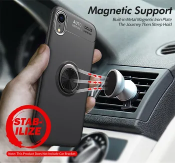 

30pcs/lot For iPhone 8 Car Magnetic Ring Holder Soft TPU Cover Case for Apple iphone X 7 6G 6S XR XS Max