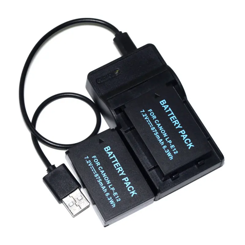 

LC-E12E LP-E12 Battery For Canon EOS 100D M M2 M50 M100 Rebel SL1 PowerShot SX70 HS Camera Batteries USB charger