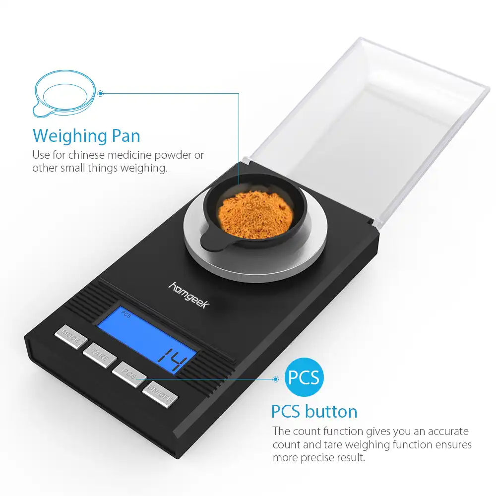 Homgeek 50g//0.001g Mini Electronic Balance Powder Scale Jewelry N7G7