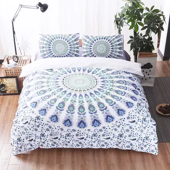 

3D Bohemia Style Printing Duvet Cover Soft Bedding Set with Pillowcase 3 pcs Beddingsets Gift For Home Polyester Simple Patter