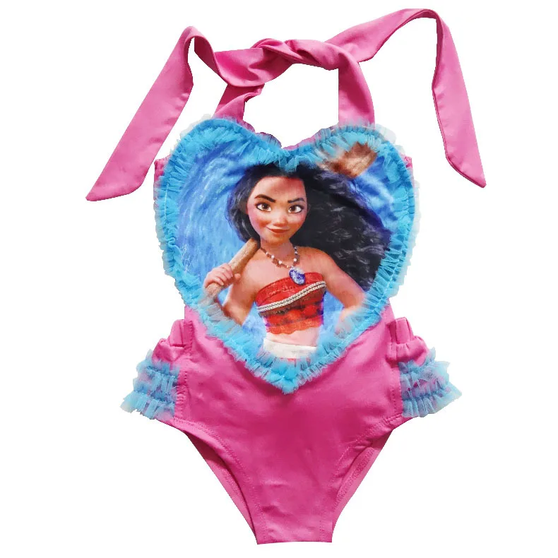 2019 г. летняя одежда Купальник для девочек Moana Vaiana бикини цельная плавания с
