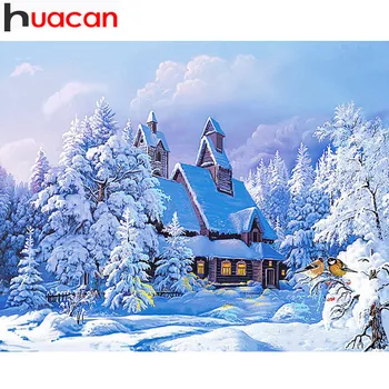 

5D DIY Diamond Painting Scenic Diamond Embroidery Winter Full Square Painting Rhinestones Home Decor Diamonds Mosaic Snow