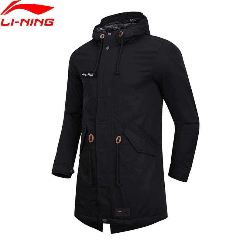 Li Ning Мужская трендовая спортивная куртка с хлопковой подкладкой зимний