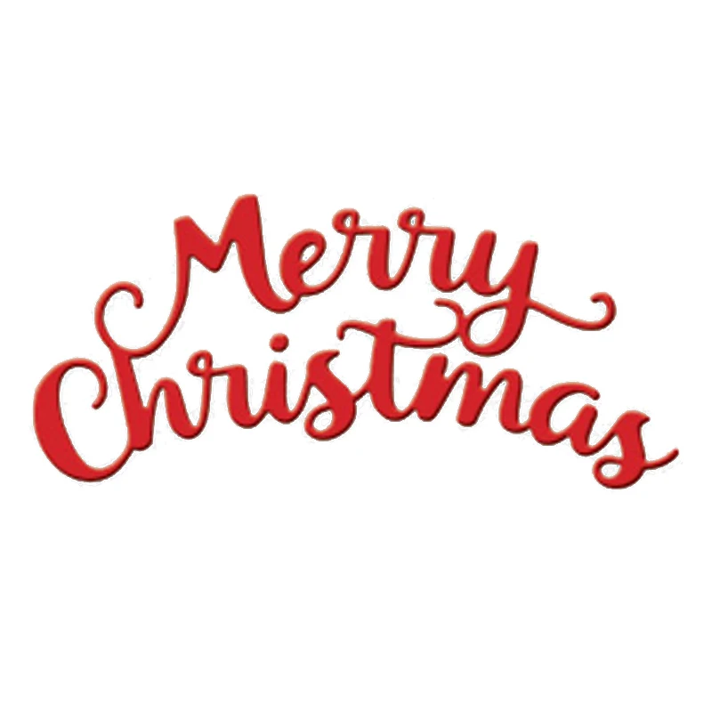 Merry Christmas Word Metal folding Cutting Dies Stencils DIY