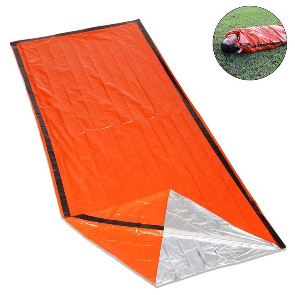 

Emergency Survival Sleeping Bag Easy Heat Insulation COMPACT Outdoor First Aid Gear Waterproof Bivy Sack For Camping Hiking Ba