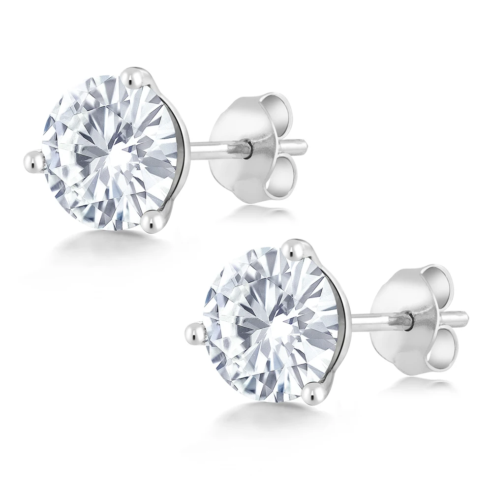 Серьги Мартини Forever классический 1 60 cttw из моиссанита 14 к белого золота|stud