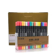 STA 80Colors Double Head Soluble Colored Sketch Marker Brush Pen Set For Drawing Design Paints Art Marker Supplies Dropshipping 72 100colors double head artist sketch watercolor brush pen set for comics drawing design paints art marker school supplies