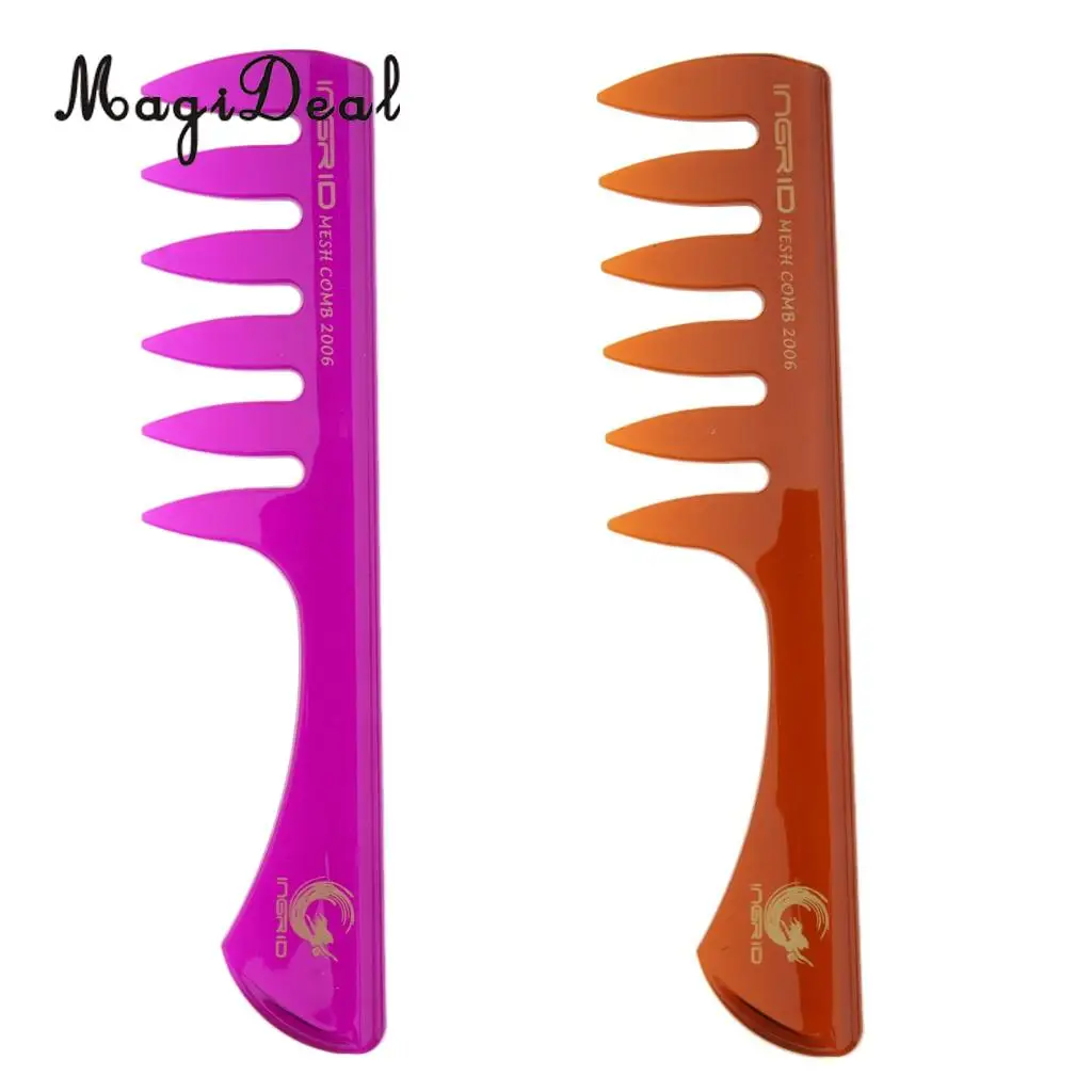 2pcs Large 6 tooth Hair Detangling Detangler Comb for Long Wet Curly