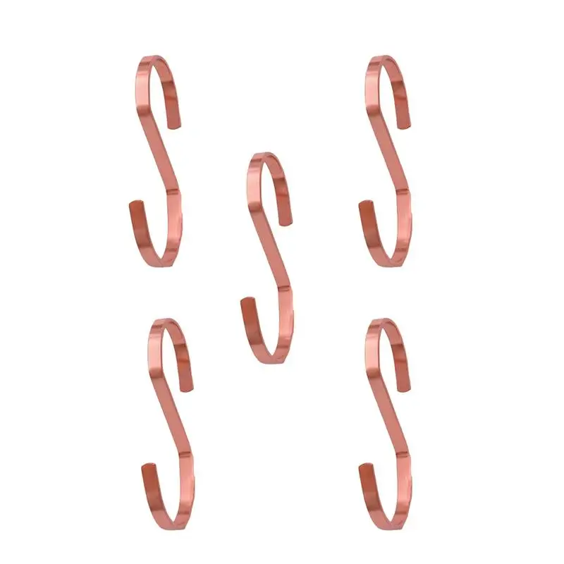12 Pcs Metal Hook Rose Gold Hanging Hooks S Shaped Hook Small S Nail