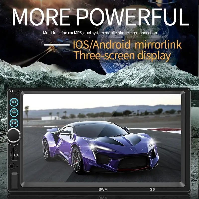 

7 Inch Bluetooth Stereo Radio 2 DIN MP5 Multimedia Player Can Be Connected To The Camera To Support IOS Android Image Connection