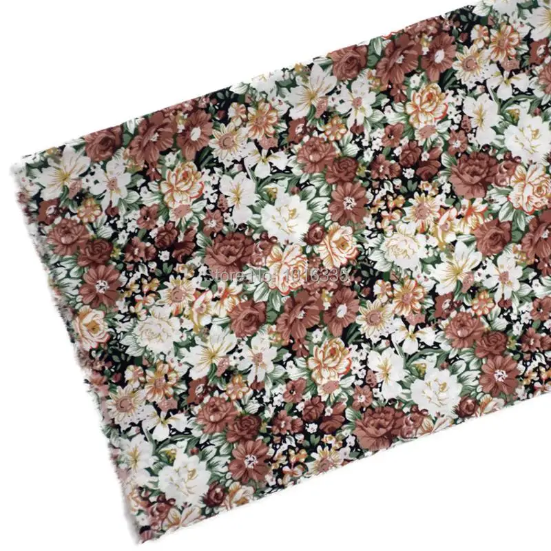 

Hot sale Printed 100% Cotton Floral Poplin Fabric for Dress Shirts Patchwork Quilting Cloth Sewing Tissue
