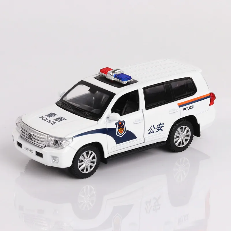 

1:32 Scale Police Car Diecast Models, Diecastcar With Gift Door Openable Doors Pull Back Function Music Light Toys For Children