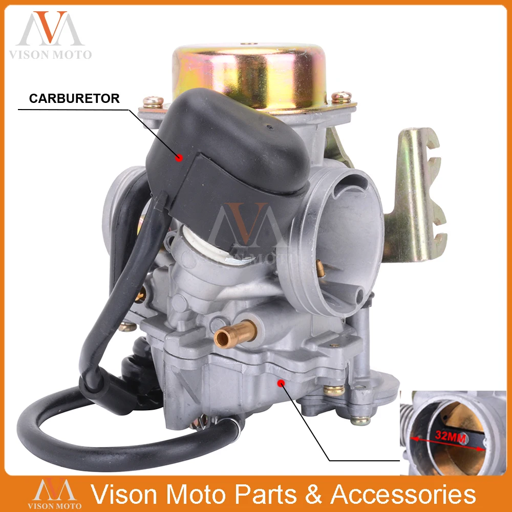 CVK32 32 мм карбюратор силовой насос для KEIHIN GY6 150CC 200CC 250CC двигатель ATV Скутер QUAD