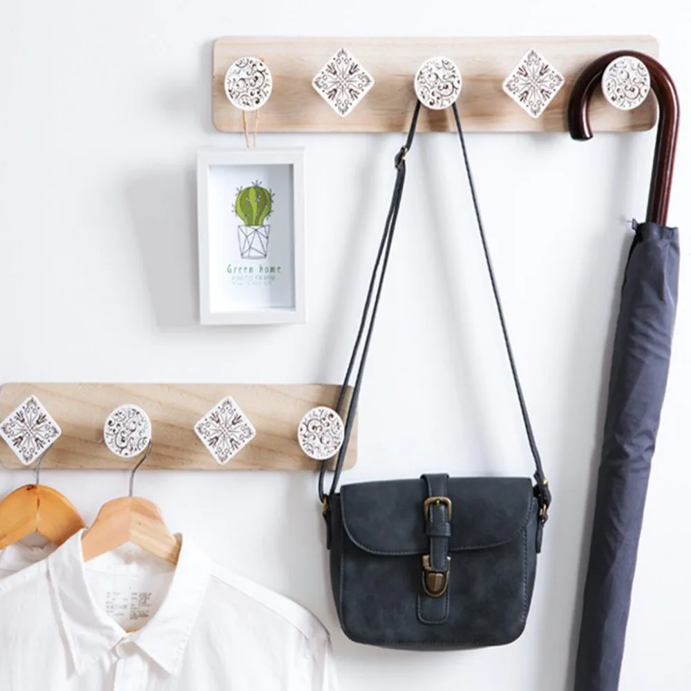 

Creative Wooden Nordic Style Carved Coat Hook Storage Rack Organizer Portable Adjustable Home Storage Organization New Style