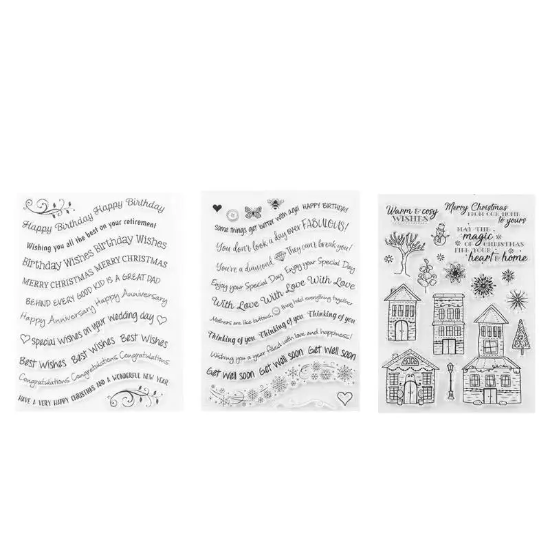 

Silicone Transparent Seals Clear Stamps for DIY Scrapbooking Photo Album Card Making Decorative Paper Card Crafts Handmade Gift