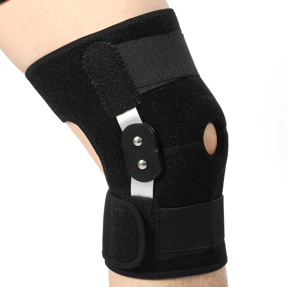 

Adjustable Knee Support Pad Brace Protector Patella Knee Support Arthritis Knee Joint Leg Compression Sleeve Hole Hinged Kneepad