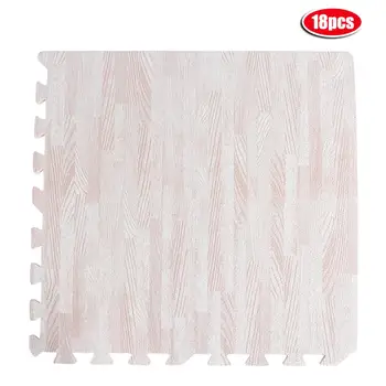 

16 pcs White Grain Soft Floor EVA Foam Stitching Tracking Baby Play Mat Bedroom Dorms