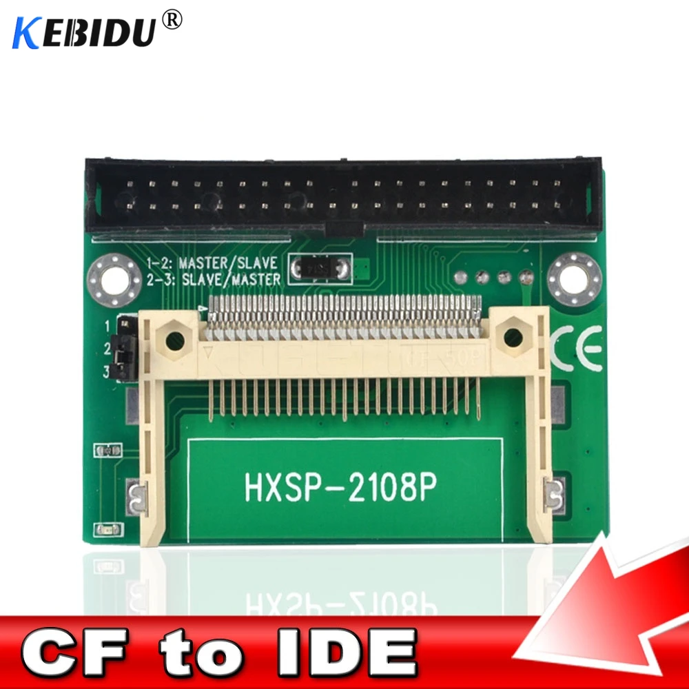

Kebidu CF to IDE Compact Flash Card Adapter Bootable 39pin CF to IDE 3.5" inch HDD Hard Drive Converter Adaptor Male Connector