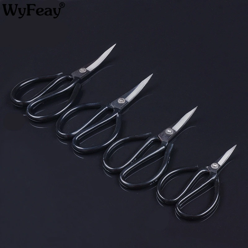 

Bent Head Full Carbon Steel Household Sewing Scissors Traditional Vintage Black Embroidery Leather Fabric Household Scissors