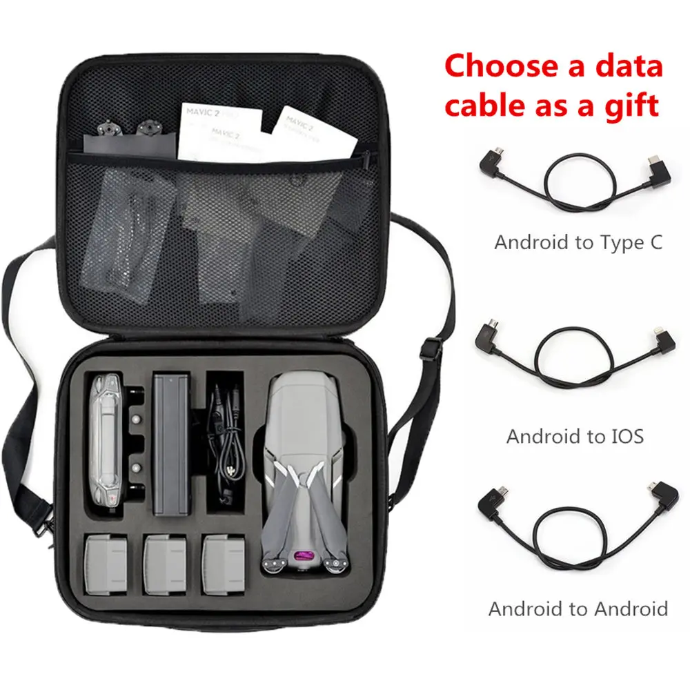 

Shoulder Bag DJI Mavic 2 Pro Zoom 1680D EVA Portable Hardshell Camera Storage Case Drone Control Protective Box Drone Accessory
