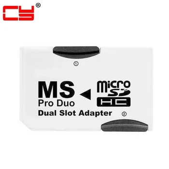 

Jimier MS Memory Stick Pro Duo to Dual Slot MicroSD TF Adapter Converter for PSP & Mobile Phone