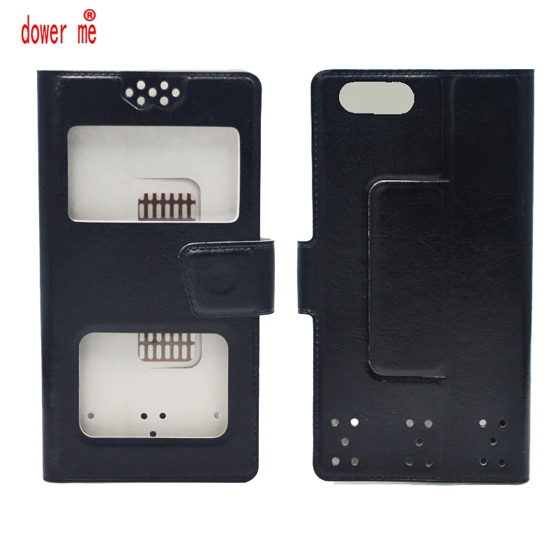 

dower me Double window Flip PU Leather Case Cover For Digma VOX G501 4G Smart Phone In Stock N3