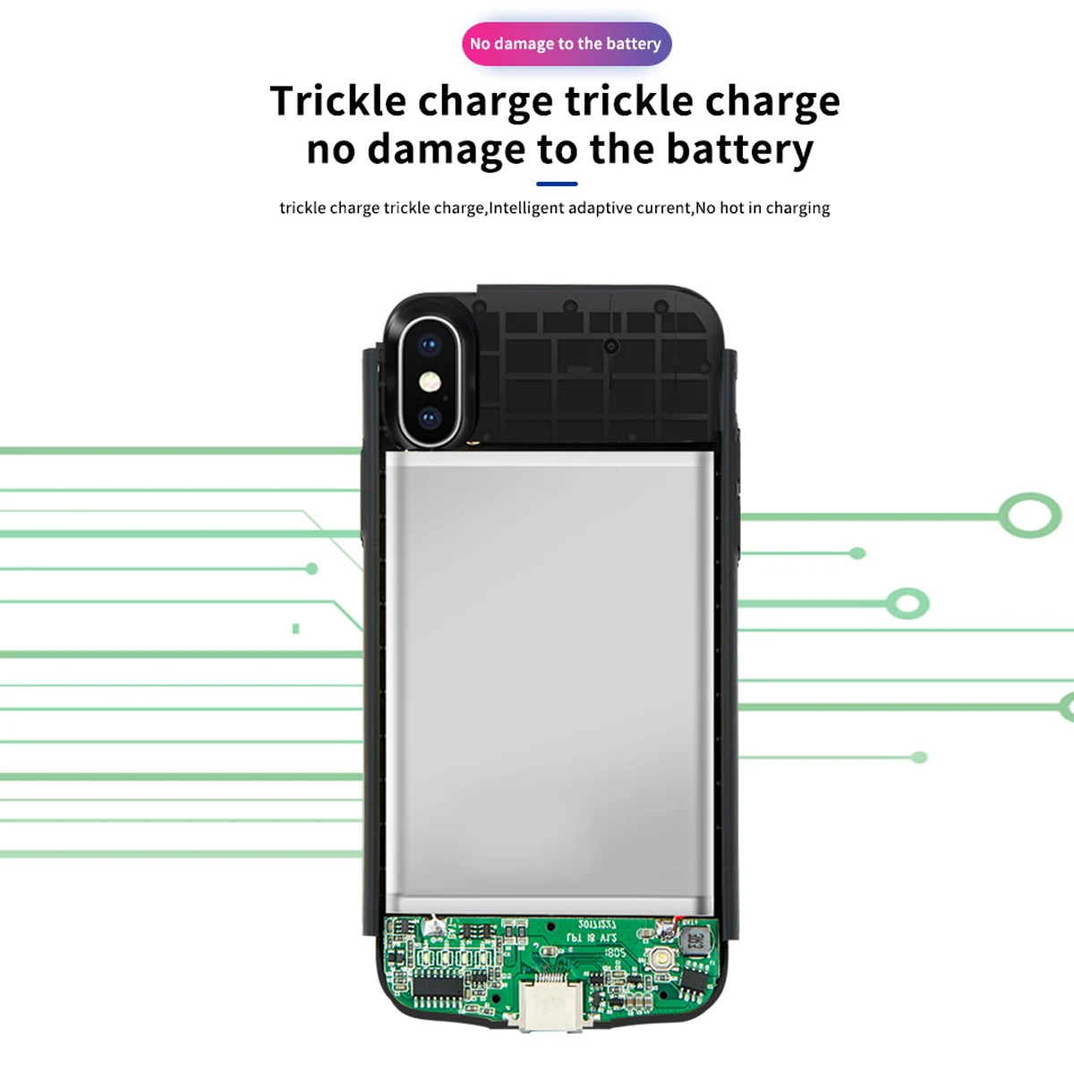 Для iPhone Xr/Xs Max 6000 мАч зарядное устройство чехол для телефона тонкий портативный внешний аккумулятор внешнее зарядное устройство защитный чехол для телефона