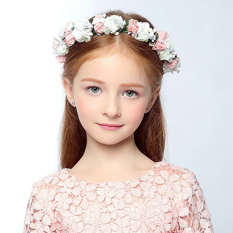 2018 новый цветок корона девушка свадебные аксессуары для волос детский Венок