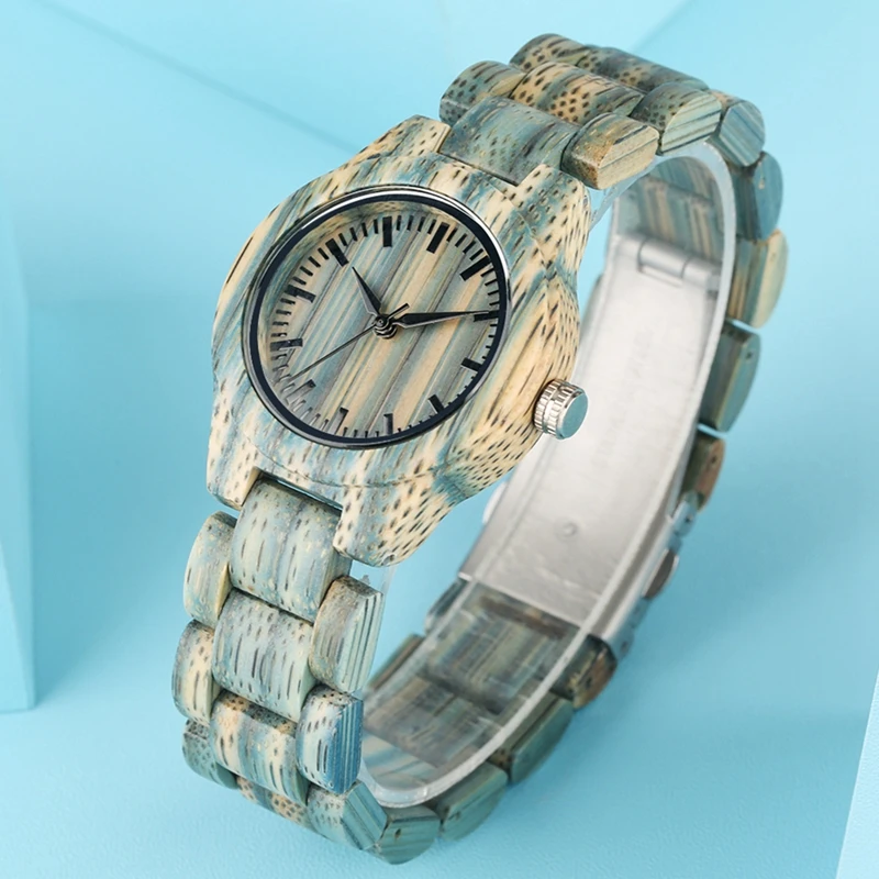 Ретро серый зеленый деревянные часы уникальный цвет тонкий полный деревянный браслет Кварцевые часы женская одежда часы женские наручные Модные Часы