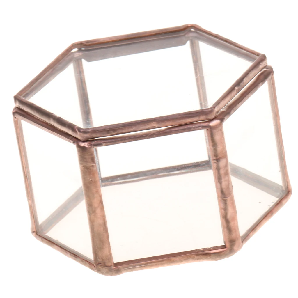 LUDA, Геометрическая прозрачная стеклянная шкатулка для ювелирных изделий, органайзер, держатель, настольный контейнер для суккулентов, для хранения