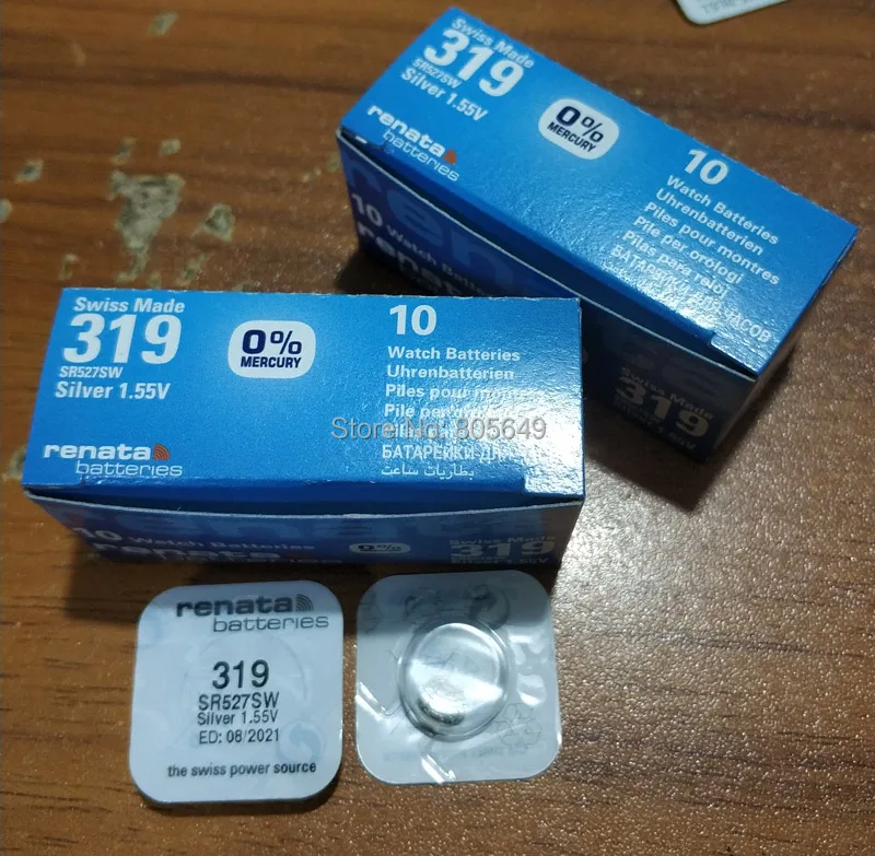 

20X RETAIL Brand New Renata LONG LASTING 319 SR527SW SR527 V319 Watch Battery Button Coin Cell Swiss Made 100% Original