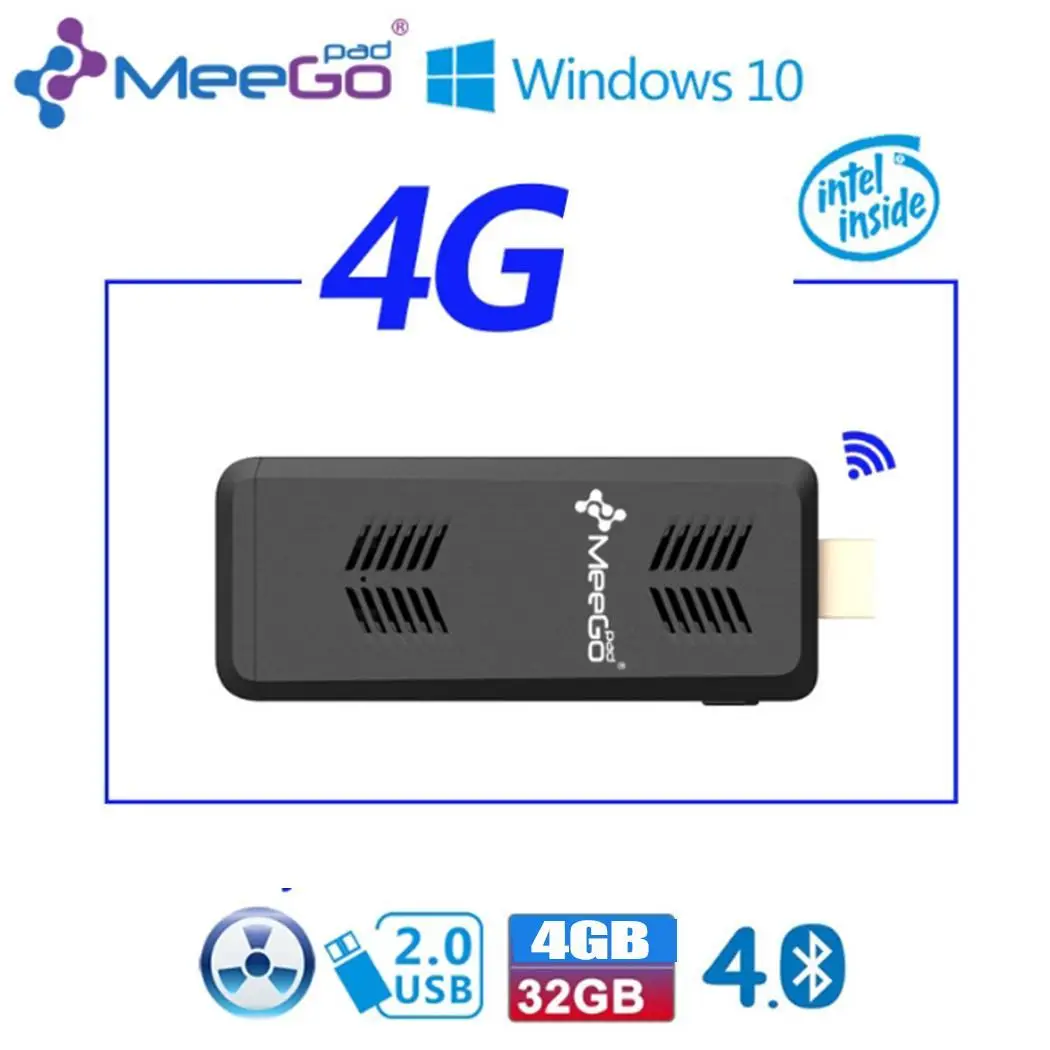 Meegopad T07 2 Гб ОЗУ 32 ПЗУ Bluetooth Wifi Мини ПК Официальный Лицензированный Cherry Trail Z8350
