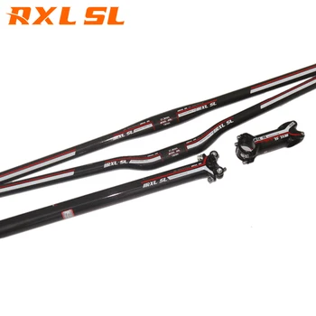 

RXL SL Bike Handlebar Horizontal/Swallow-shaped Bike Handlebars Carbon Fiber Seatpost With Stem Bicycle Sets Handlebar MTB