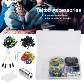 

Professional Rubber Bands Tattoo Handle Cleaning Brush Tools Set Tattoo Accessories