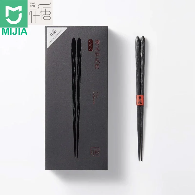 

Yiwuyishen Chopstick Pps Glass Fiber High Temperature Resistance Chinese Chopsticks 6 Pair In Pack Smart Home From Xiaomi youpin