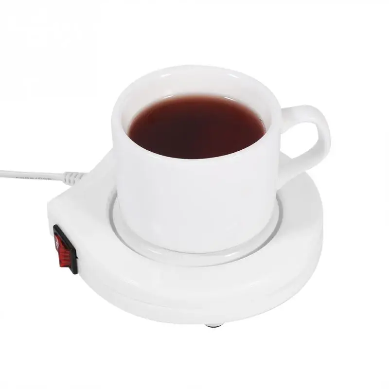 

Hot 110V Electric Warm Cup Milk Coffee Tea Warmer Heat Cup White Electric Powered Cup Warmer Heater Pad Coffee Tea Milk Mug