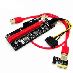 USB 3,0 ver009S PCI-E Express 1x до 16x удлинитель Riser Card Кабель-адаптер Вертикальная плата