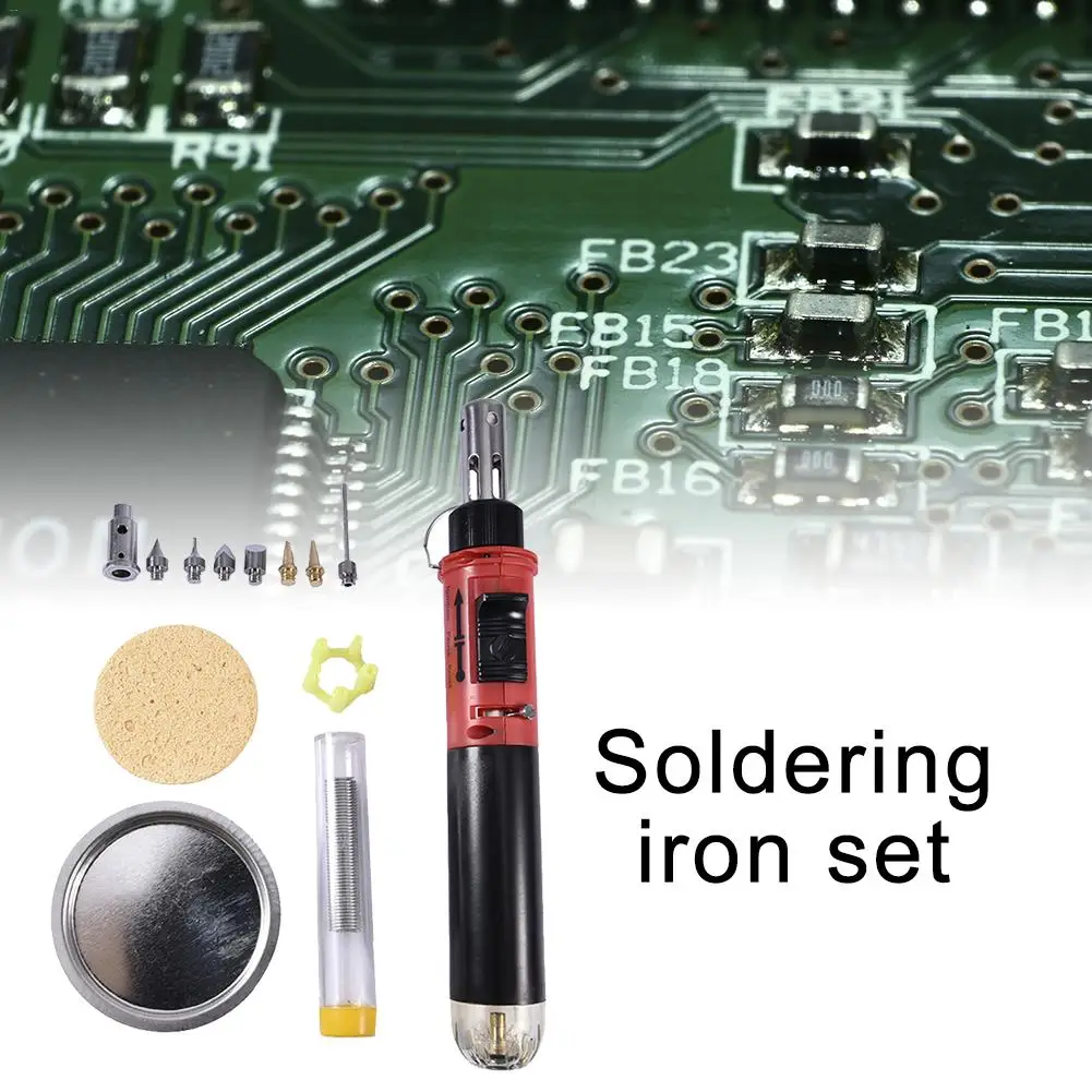 

Gas Soldering Iron Set Portable Pen Type Dual Function Welding Kit For Electric Repair Jewelry Repair Circuit Board Welding