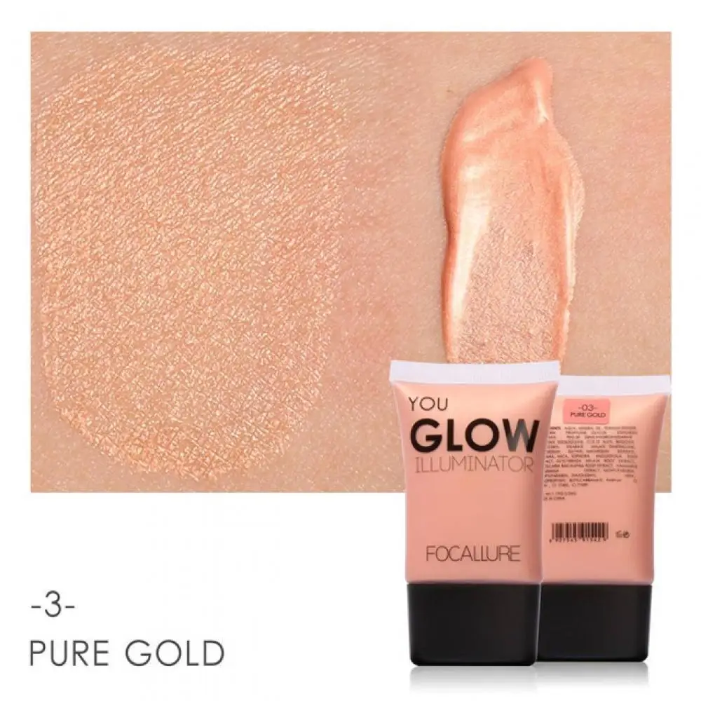 Ярче для Illuminatore лица и тела читая Glow осветитель Shimmer крем жидкая FOCALLURE кожи