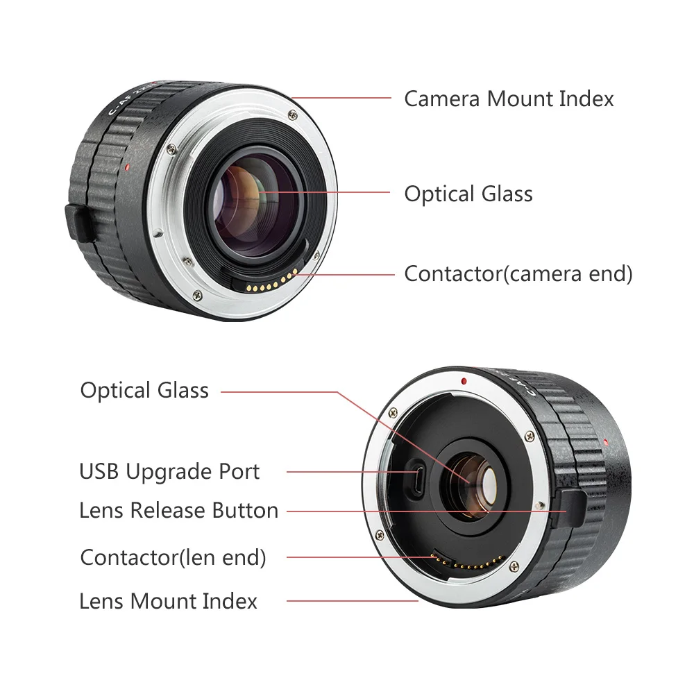 Viltrox C AF 2XII удлинитель телеконвертера Автофокус Крепление объектива для Canon EOS EF