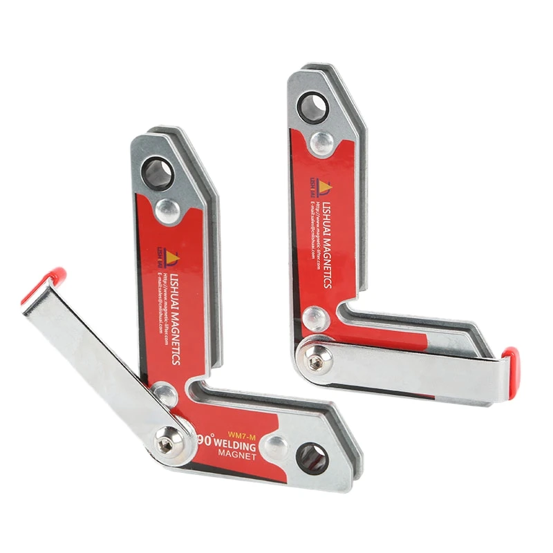 

New Item 2Pcs/Pack Neodymium Magnet Welding Clamp/Permanent NdFeB Welding Magnet With Handle 70*110*14mm