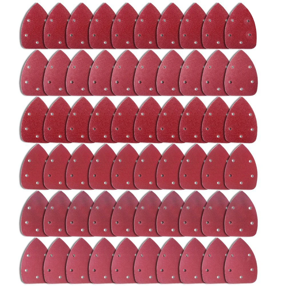 Koop 60 stuks Muis Detail Schuurmachine Schuurpapier Diverse 40 60 80 120 180 240 Grits Hoek grinder Sander Schijf Schuurmiddelen