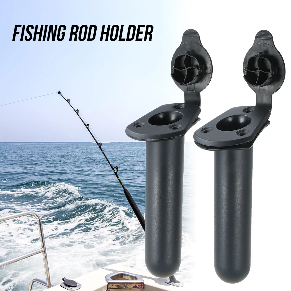 

2 PCS Flush Mount Fishing Boat Rod Holder Bracket With Cap Cover Kayak Fishing Tackle Box Accessories Tool 2019
